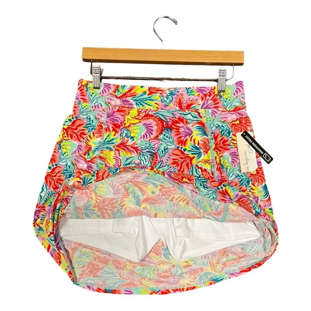 NWOT Nanette Lepore‎ | Skort Shorts $54 Multi Color Skirt Stretch Athletic Skirt - Picture 3 of 7
